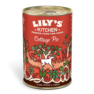 Lily's Kitchen Cottage Pie with Beef Potatoes and Carrots Wet Dog Food 400g Tin - 400g